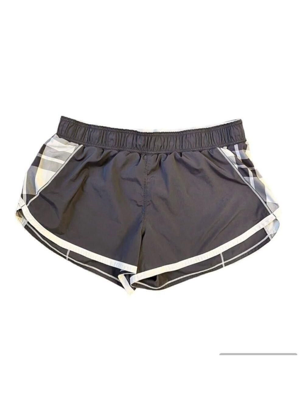 Lululemon Track Style Shorts Grey Plaid Size 12
